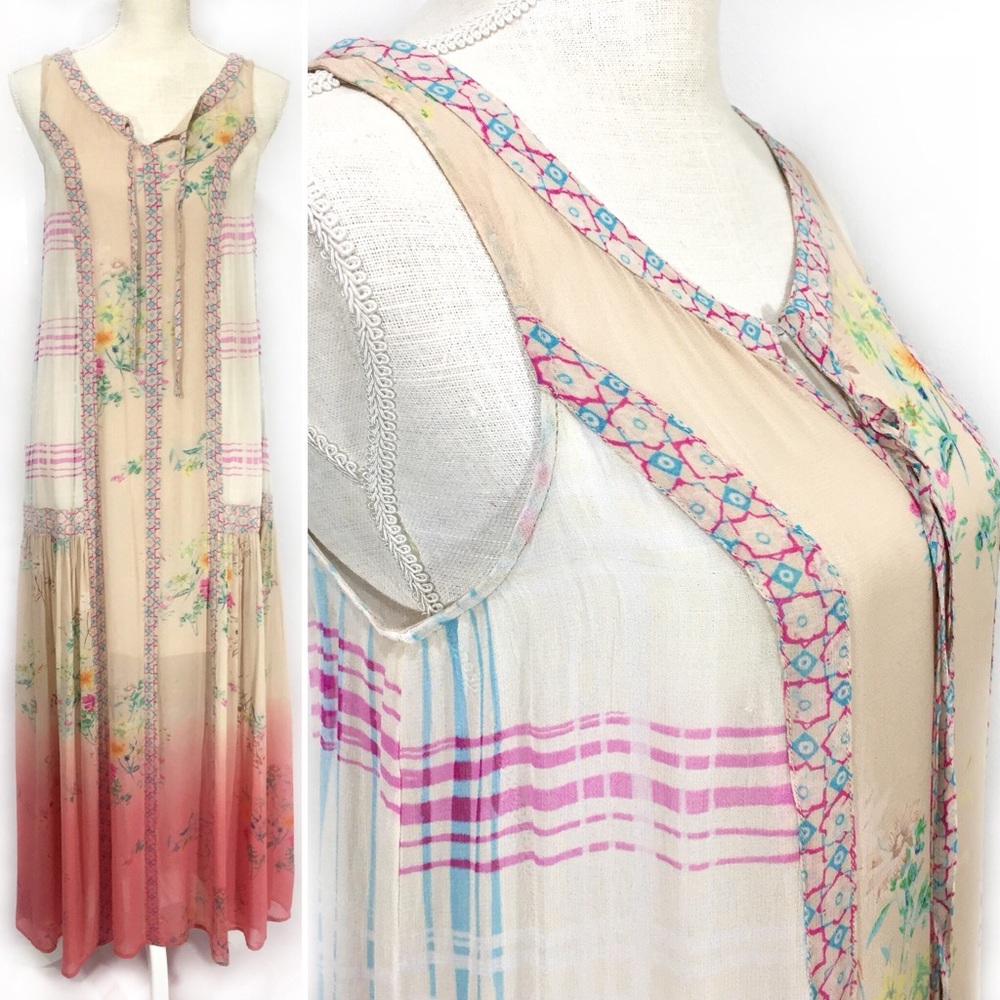 ASOS Glamorous Boho Festival Maxi Dress Sz 4 NWT